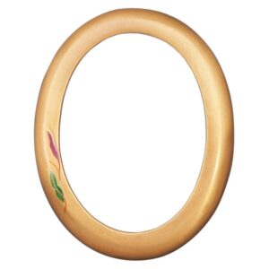 Cornice porta-foto ovale decorata – Linea Olpe Anturium – Bronzo