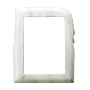 Cornice porta-foto rettangolare – Finitura marmo Carrara – Linea Olla – Bronzo