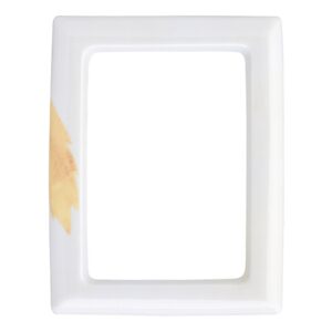 Cornice porta-foto rettangolare decorata con foglie – Linea Venere – Porcellana