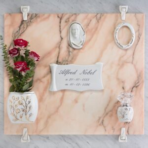 Cornice porta-foto ovale decorata tralci di rose – Linea filo oro – Porcellana