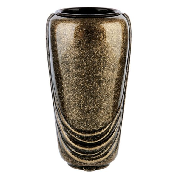 Vaso portafiori per lapide - Linea Pelike - Bronzo glitter