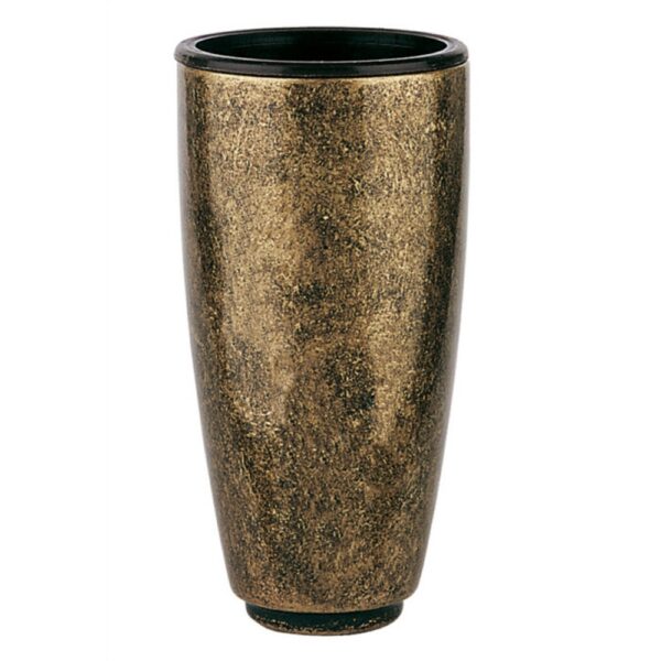 Vaso portafiori per lapide - Linea Pisside - Bronzo glitter