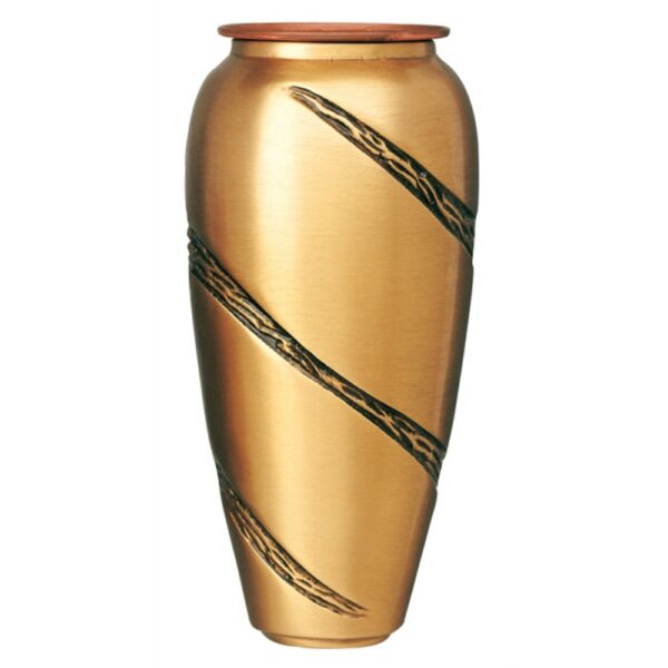 Vaso portafiori per lapide - Linea Anfora - Bronzo