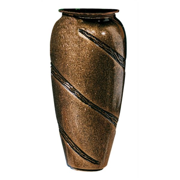 Vaso portafiori per lapide - Linea Anfora - Bronzo glitter