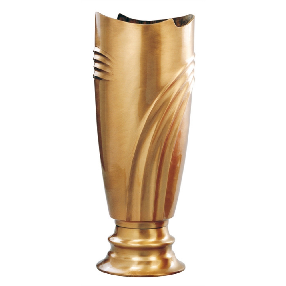 0000254 vaso portafiori grande con base linea cista bronzo 1000