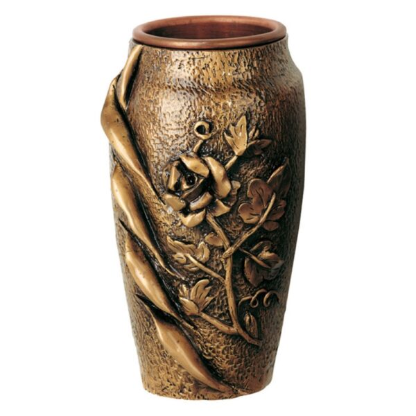 Vaso portafiori per lapide - Linea Keliche - Bronzo