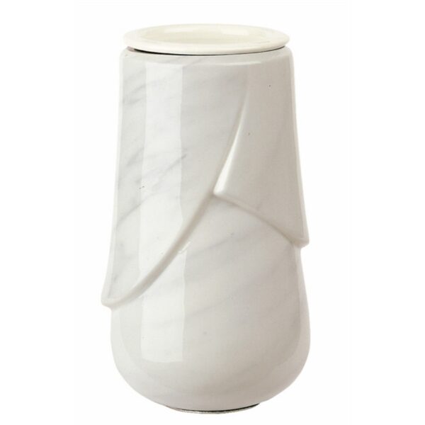 0000448 vaso portafiori per loculi cinerari e ossari linea victoria carrara porcellana 1000