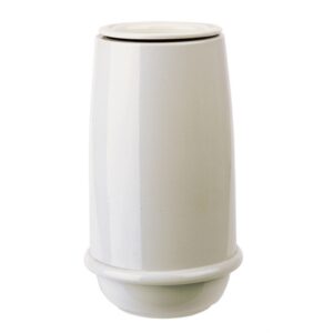 Vaso portafiori per lapide – Linea Saturno bianco – Porcellana