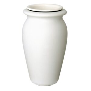 Vaso portafiori per lapide – Linea Venere bianco – Porcellana