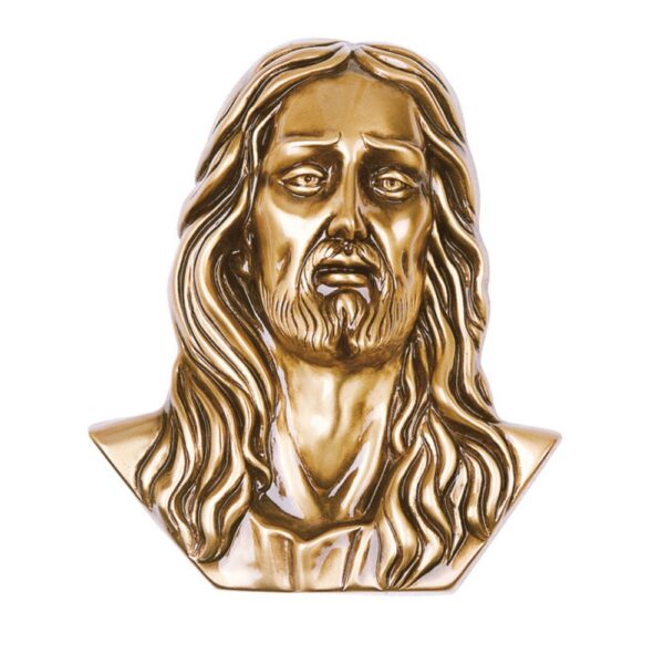 Targa con bassorilievo in bronzo per lapide - Cristo