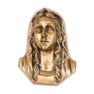 Targa con bassorilievo in bronzo per lapide – Madonna