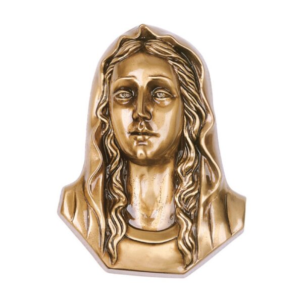 Targa con bassorilievo in bronzo per lapide - Madonna