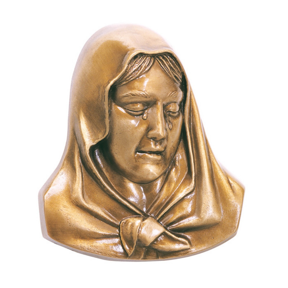 0000929 madonna targa in bronzo per lapide 1000