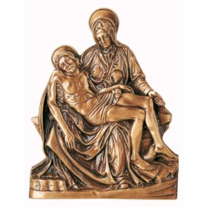 Targa con bassorilievo in bronzo per lapide – Statua della Pietà Vaticana