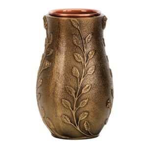 Vaso portafiori per lapide – Linea Meg – Bronzo Shell Moulding