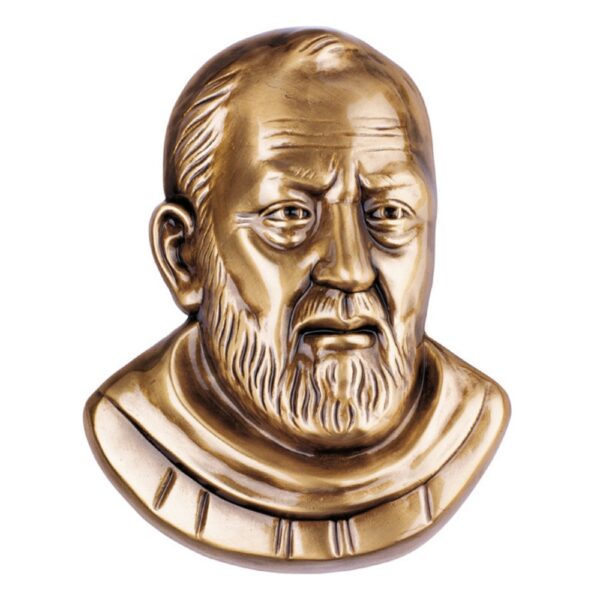 Targa con bassorilievo in bronzo per lapide - Padre Pio