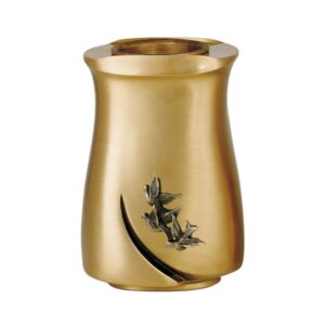 Vaso portafiori grande con colombe – Linea Idria – Bronzo