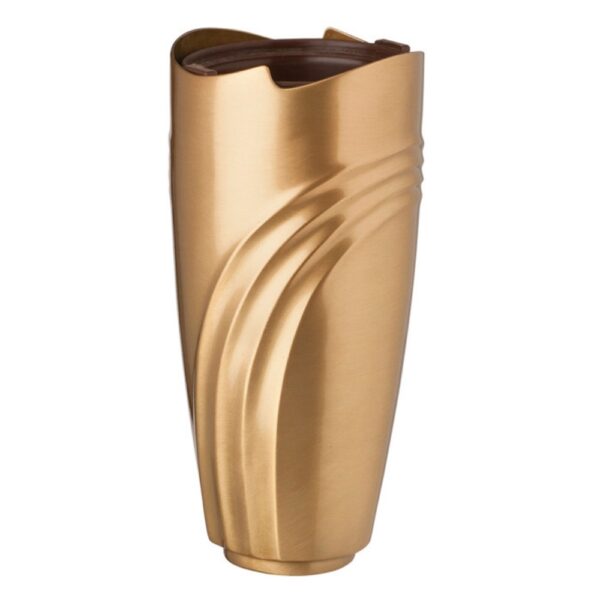 Vaso portafiori per lapide - Linea Cista - Bronzo