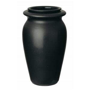 Vaso portafiori per lapide – Linea Venere nero – Porcellana