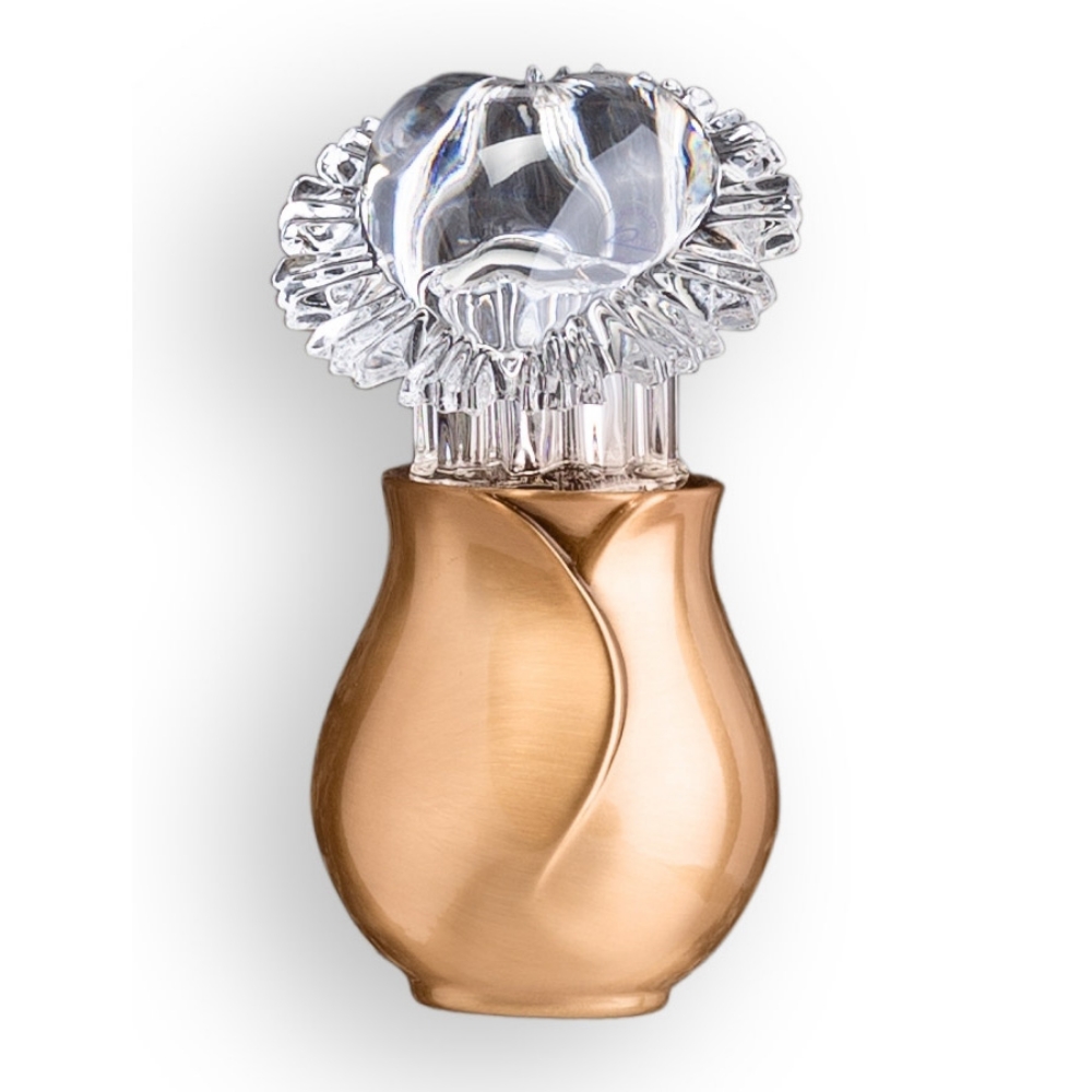 0002754 lampada votiva per lapidi linea apulo bronzo lucido con cristallo a cuore 1000